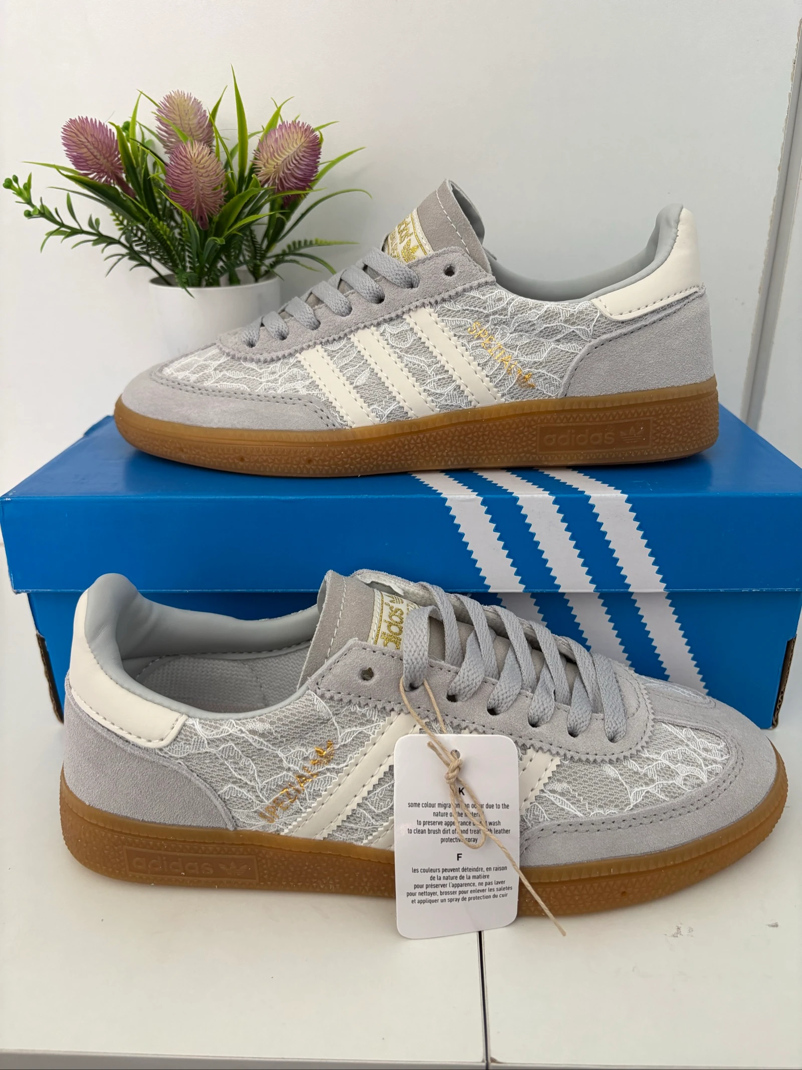 Adidas Handball Spezial Grey Lace Size 38